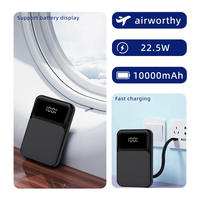 Câble Type C Charge Rapide Petit Chargeur Batterie Mini Batteries Externes Taille Poche 10000 Mah Power Bank 10000mah avec Câbles Intégrés