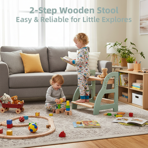 Op Maat Gemaakte Wc-Opstapkruk Meerdere Hoogtes Verstelbare Opstapkruk Premium Paulownia Houten Opstapkruk Geschikt Voor Slaapkamergebruik - Product Image 2