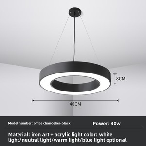 Hiện Đại Đơn Giản Nối <span class=keywords><strong>LED</strong></span> Đèn Chùm Sáng Tạo Vòng Ánh Sáng Với Nhôm Đèn Cơ Thể Cho Trung Tâm Văn Phòng Siêu Thị Internet Quán Cà Phê Cửa Hàng - Product Image 5