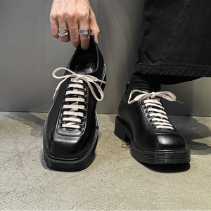 Fabricación de Zapatos Casuales de Moda Británica con Suela Gruesa Personalizados para Hombre, Zapatos Derby con Cordones para Aumentar la Estatura, Zapatos de Negocios para Hombre - Product Image 2