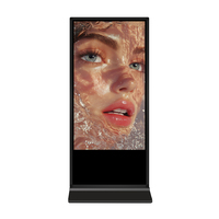 Lecteur publicitaire dynamique de signalisation numérique HDFocus avec support de sol à écran LCD rotatif pour ascenseur, magasin de détail, utilisation éducative