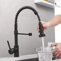 FSH OEM vente en gros 4 couleurs 360 rotatif mélangeur d'eau chaude froide robinets de pulvérisation à tirette mitigeur ressort robinet d'évier de cuisine