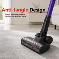 Aspirateur sans fil 400W, design anti-emmêlement, tout-en-un, écran LED, filtre HEPA lavable, autonomie maximale de 50 minutes, avec certifications CE/CB