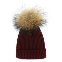 Bonnet tricoté personnalisé, faites votre propre bonnet d'hiver/bonnet avec pompon en fourrure/bonnet tricoté avec pompon