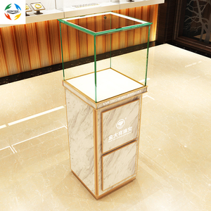 Cao Cấp Tùy Chỉnh Sang Trọng Showcase Cho Vàng Trang Sức Cửa Hàng Thiết Kế Sang Trọng Sliver <span class=keywords><strong>Display</strong></span> Showcase Với Thời Trang <span class=keywords><strong>Marble</strong></span> Màu - Product Image 2