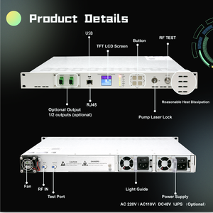 جهاز إرسال الألياف البصرية مع موصل FC معدات تعديل خارجية لكابل التلفزيون والراديو والبث - Product Image 4