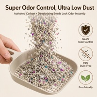 Litière pour chat en bentonite ODM, à base de tofu et de plantes naturelles, agglomération rapide en 3 secondes, anti-odeur, douce pour les pattes, faible teneur en poussière, soluble dans l'eau