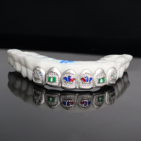 Grillz personnalisés sertis de diamants 8 sur 8 pour hommes et femmes, grillz hip-hop en argent 925, moissanite VVS impeccable