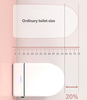 WC intelligent électrique automatique en céramique 110V/220V avec siège chauffant, télécommande et évacuation en S/P