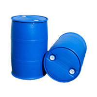 Seau en plastique en matériau HDPE recyclable à anneau simple ou double de 200 litres Tambour de 55 gallons pour matières dangereuses