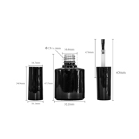 Laque à ongles colorée de 8ml Bouteille de vernis vide rechargeable Conteneur de gel personnalisé Fourniture d'emballages de manucure