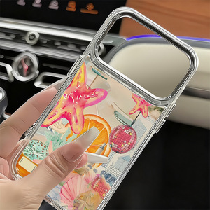 Nuova <span class=keywords><strong>Cover</strong></span> per Cellulare con Stampa Stella Marina <span class=keywords><strong>Arancione</strong></span> e Limoni, Elettroplaccata, con Foro per Fotocamera, per <span class=keywords><strong>iPhone</strong></span> 7 8 <span class=keywords><strong>X</strong></span> Xr Xs 11 12 13 14 15 16 17 Pro Max - Product Image 3