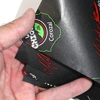 Benutzer definiertes schwarzes Lebensmittel-Geschenk papier Wachspapier-Logo Gedruckt für Burger Sandwich Lebensmittel verpackung Fett papier Wachspapier
