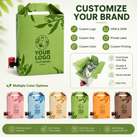 Sacs intérieurs Bag-in-Box 3L 5L 10L recyclables, écologiques, de qualité alimentaire, en NY/PE+PE, avec valve, imprimés en héliogravure pour l'emballage du café et du thé