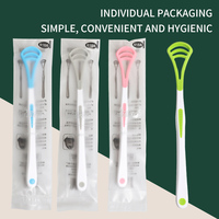Raspador de Lengua de Doble Cara, Herramienta Portátil de Plástico Colorida para Eliminar el Mal Aliento de Forma Eficaz, Limpiador de Lengua para OEM
