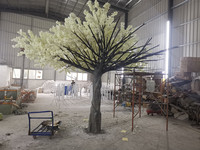 Interne und externe dekorative künstliche Hochzeitspflanzen: Weißer Kirschblüten-Kunstbaum für Salon-Dekorationen in Genf