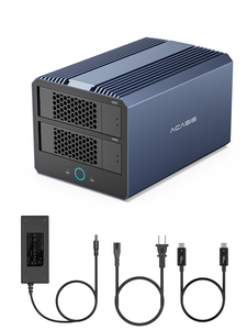 กล่องใส่ฮาร์ดดิสก์แบบไฮบริด Acasis 40Gbps 4 ช่อง (2 + 2 SSD) รองรับ M.2 SSD SATA 40Gbps - Product Image 1