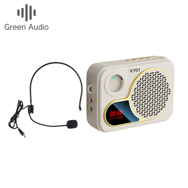 GAS-KY4 Voice Amplifier Portable Megaphone PA System with Wireless Headset Microphone BT Pro Sound Amplification Anti-howling