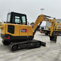Excavator Multifungsi SANY SY60C 6 Ton dengan Saluran Hidrolik Tambahan yang Kompatibel untuk Aksesori Breaker, Grapple, dan Auger