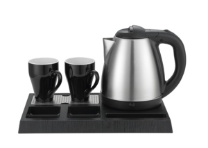 Khách sạn phong cách 1.7 L nước thép không gỉ điện tử thiết bị gia dụng đun sôi khô bảo vệ Ấm đun nước điện với hai cốc - Product Image 3