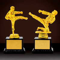 Brassard personnalisé, lutte, judo, arts martiaux, figurines de karaté, médailles et trophée, remise de prix en résine, coupe du trophée taekwondo