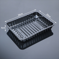 Boîte alimentaire fraîcheur Hengmaster HM2620-4 avec couvercle transparent/noir en PET, anti-lumière, pour fruits, légumes et snacks