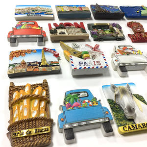 Source de commerce électronique créative française pour l'artisanat décoratif de Noël pour les souvenirs de réfrigérateur Aimants peints en résine - Product Image 3