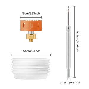 Imbot 15cm rapido scarico Bi-metallo foro sega Set di taglio professionale per legno e plastica tra cui applicazione gesso - Product Image 6