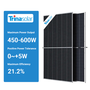 Hot Bán Tấm Trina P Loại Perc Hai Mặt Thủy Tinh Kép Monocrystalline PV Mô-đun 400W 500W 585W 590W 595W 600W 605W Năng Lượng Mặt Trời Bảng Điều Khiển - Product Image 4