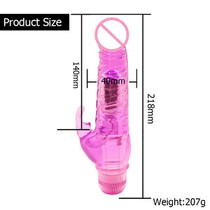 Cristallo medico TPE realistico variabile <span class=keywords><strong>Multi</strong></span> velocità clitoride vibrante vibratore coniglio vibratori Dildo per le donne - Product Image 2