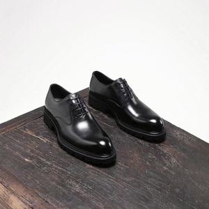 High Quality Genuine Leather Square <b>Toe</b> Lace-Up Autumn Men's Social Dance Shoes - Product Image 4