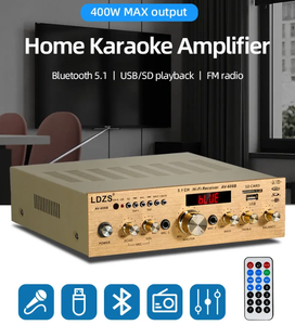 <span class=keywords><strong>Amplificador</strong></span> <span class=keywords><strong>de</strong></span> Audio para el Hogar <span class=keywords><strong>de</strong></span> 400W, BT5.0, Clase D, Altavoz <span class=keywords><strong>de</strong></span> Potencia <span class=keywords><strong>de</strong></span> <span class=keywords><strong>5</strong></span> <span class=keywords><strong>Canales</strong></span>, Compatible con Grabación para Altavoces <span class=keywords><strong>de</strong></span> 4-16Ω, AV-608B - Product Image 4