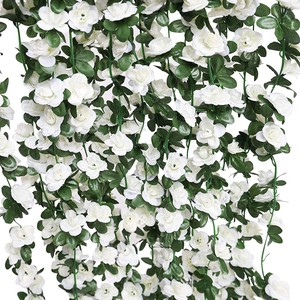 45 cabezas de flores rosas guirnalda decoraciones de flores artificiales de plástico para decoración de bodas fotomatón telón de fondo - Product Image 2