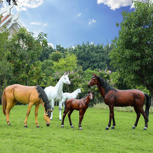 Bahçe, Parti, Hayvan Dekorasyonu, Peyzaj Sergileme Amaçlı Yaşam Boyu Açık Hava Su Geçirmez Fiberglas Reçine At Heykeli - Product Image 1