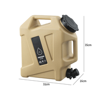 Seau à eau extérieur de 12 litres seau de stockage de boisson de Camping avec robinet voiture seau carré auto-conduite accessoire de voiture