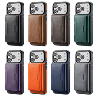 Étui en Cuir de Luxe pour iPhone 18 Pro Max, Magnétique Détachable 2-en-1, Portefeuille RFID et Porte-Cartes, Coque de Téléphone pour iPhone 15 16 17e 18
