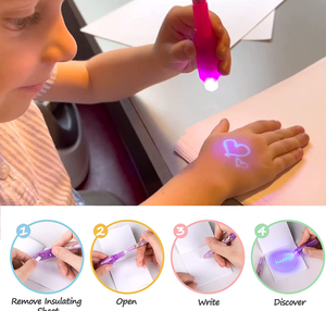 Bolígrafo de <span class=keywords><strong>tinta</strong></span> <span class=keywords><strong>invisible</strong></span> con marcador mágico de luz UV para mensajes secretos y bolsas de golosinas de Halloween para niños - Product Image 6