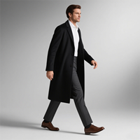 JXKRSZF Manteau de Laine Homme Personnalisé pour Pères, Meilleure Offre, Manteau de Laine Chaud et Épais 3/4 pour Homme