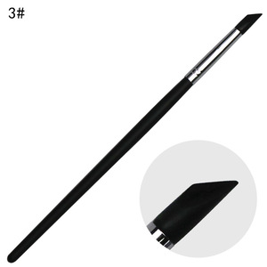 Lot de 5 stylos de sculpture et d'embossage en silicone à manche noir pour nail art, avec embouts creux pour la création de motifs 3D sur les ongles - Product Image 5