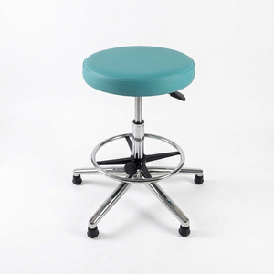 Laboratory Stool PU Leather Metal Base Adjustable Height Ergonomic Seating Modern Durable Eco-Friendly Easy Clean Workshop Home - Product Image 2
