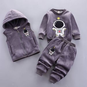 <span class=keywords><strong>Abbigliamento</strong></span> invernale spesso e caldo da ragazza set di vestiti in cotone peluche per bambine - Product Image 4