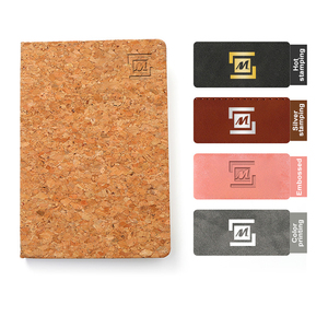 Cuaderno de Costura con Encuadernación de Corcho A5, Diario, Libreta para la Escuela, Diseño de Corcho Personalizable, con Bolígrafo y Banda Elástica - Product Image 1