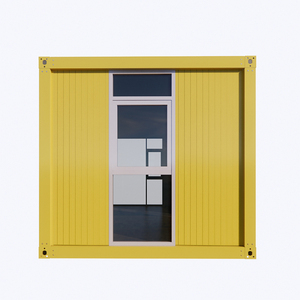 Casas modulares diminutas prefabricadas modernas personalizadas, contenedor prefabricado amarillo de 1 baño para hoteles listo para enviar a Europa - Product Image 3