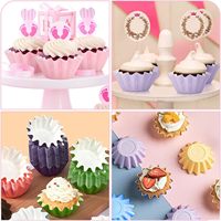 Porte-muffins en papier sulfurisé 210g enduit de PE pour fête, mariage et anniversaire, 1carton ondulé