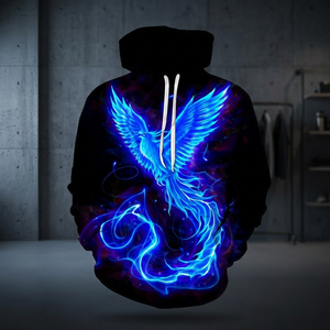Sweat à capuche oversize avec poche, motif lettres, en polaire polyester/coton écologique, imprimé 3D avec logo personnalisé, pour homme, style streetwear - Product Image 4