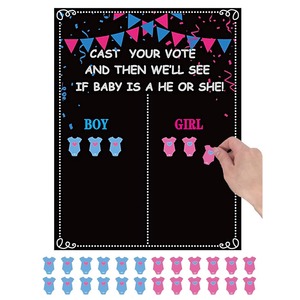 Poster <span class=keywords><strong>dei</strong></span> giochi di rivelazione del genere 54 che votano il sesso del ragazzo o della ragazza rivelano le decorazioni per feste - Product Image 6