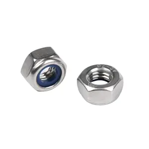 Wholesale Connection Galvanized Clinching Fasteners Hot Stamping Din985 Nylock Lock M8 Rivet Hexagon Nut With Metal Insert