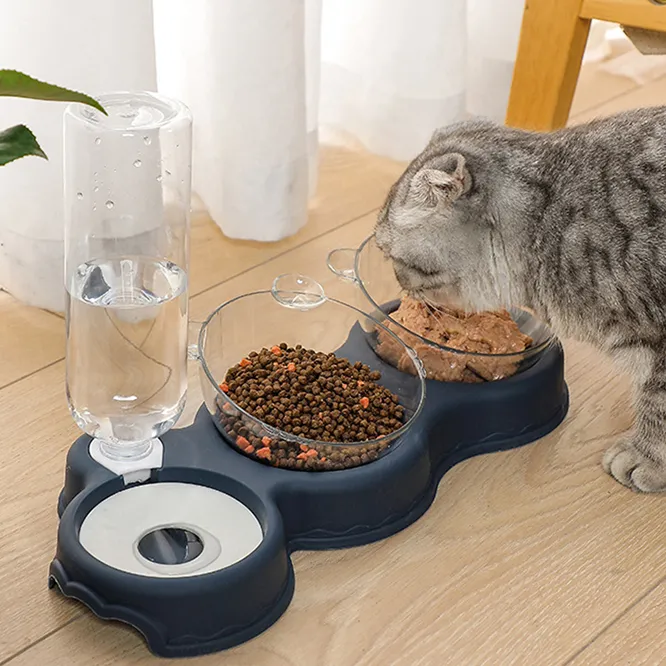 Bebedouro Comedero Para Perro Sublimation Auto Slow Water Feeder Dog Bowl Automatic Smart Raised Cat Pet Feede