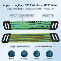 G733 Pengganti Tali Headset G733, Bagian Atas, Bantalan, Aksesoris, Kompatibel dengan Headset Gaming Logitech G733 Wireless dan G335 Wired