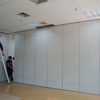 Cloison acoustique pliable pour salle de classe, cloison mobile en aluminium insonorisée pour église